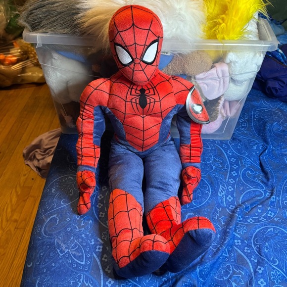 Marvel Spider-Man Other - NWT Marvel Spider Man Plush Toy Doll Stuffed Animal Large Collectible Pillow 27"